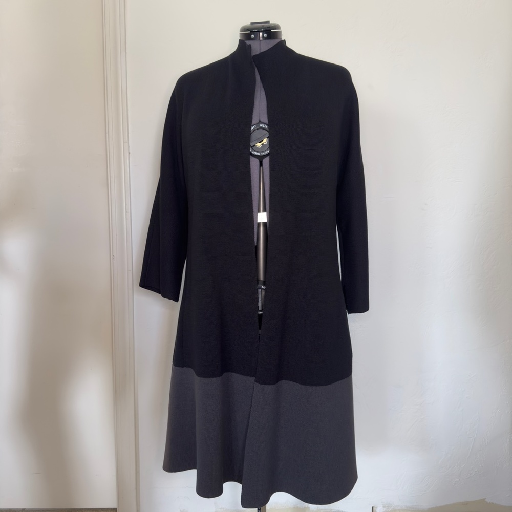 EILEEN FISHER KNIT SILK & COTTON CARDIGAN SZ L